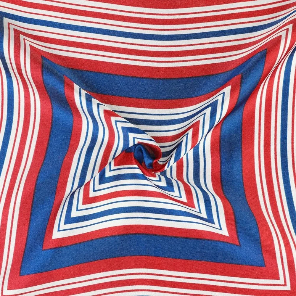 Women Square Scarf Scarves Leopard Printed Striped Polka Dots Pattern Kerchief N - Picture 3 of 5
